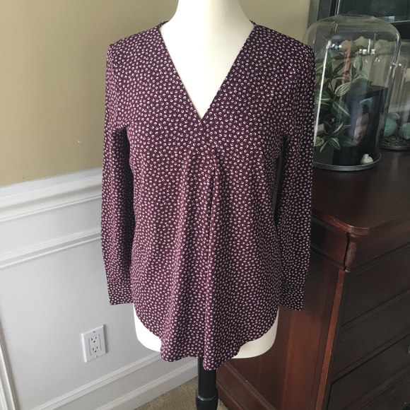 Ann Taylor Tops - Ann Taylor burgundy blouse - medium